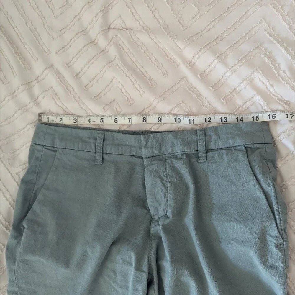 Frank & Eileen Wicklow Chino Pants Sage Green Distressed Hem Size 6 office - Picture 3 of 9
